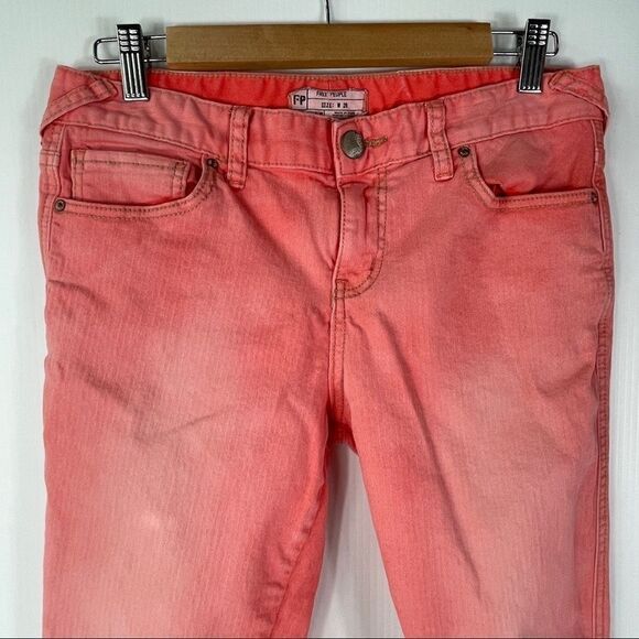 Free People Skinny Jeans Coral Pink Pants 61855-1651 5125 Women’s Size 29 - Picture 2 of 11